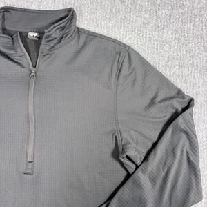 Condor Mens Charcoal Gray Grid Fleece 1/4 Zip Tactical Pullover Shirt Large